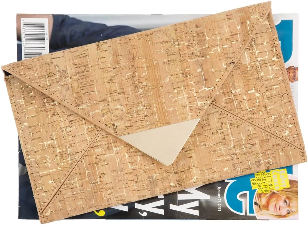 JNB Cork Envelope Flat Clutch