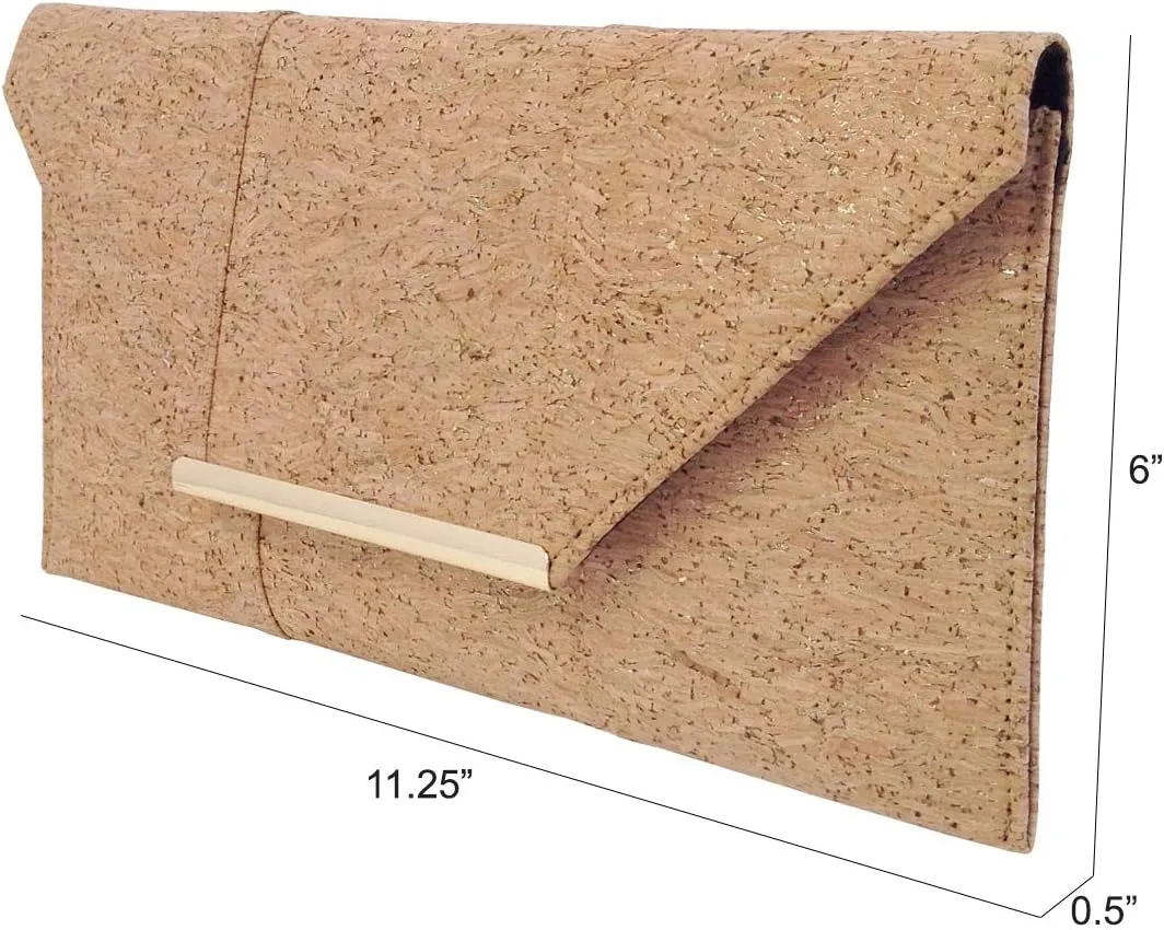 JNB Cork Envelope Flat Clutch