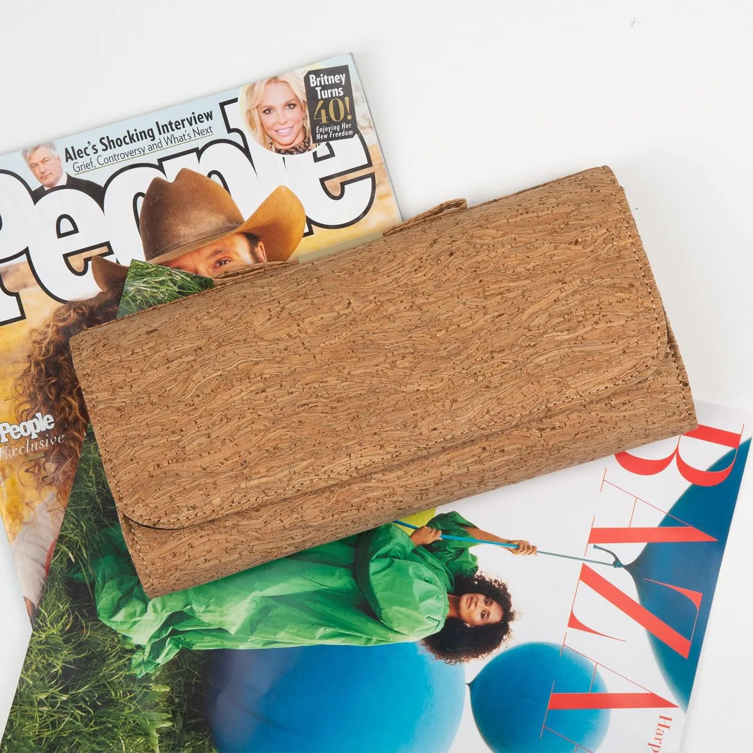 JNB Cork Envelope Flat Clutch