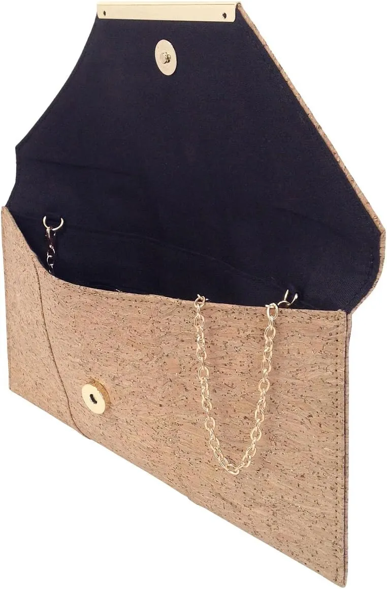 JNB Cork Envelope Flat Clutch