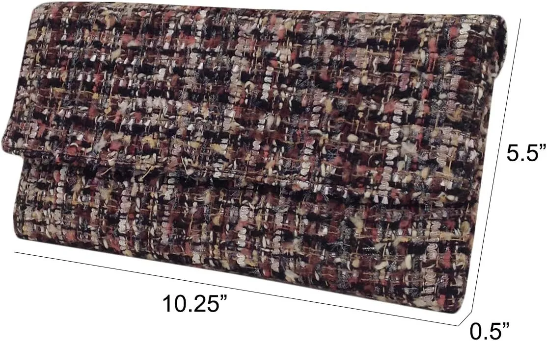 JNB Weaved Fabric Flat Clutch