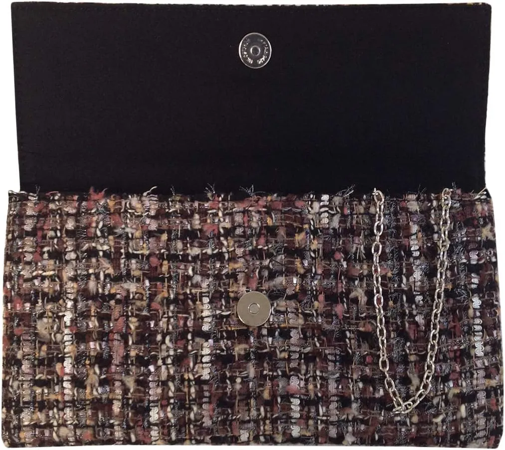 JNB Weaved Fabric Flat Clutch