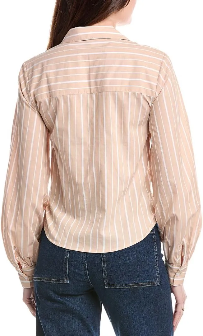 Joe's Jeans Striped Pleated Dress Shirt