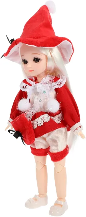 Jointed Doll with Clothes Shoes Hat and Shoulder Bag Realistic Birthday Present for Cute Collectible Doll for Christmas and Playtime