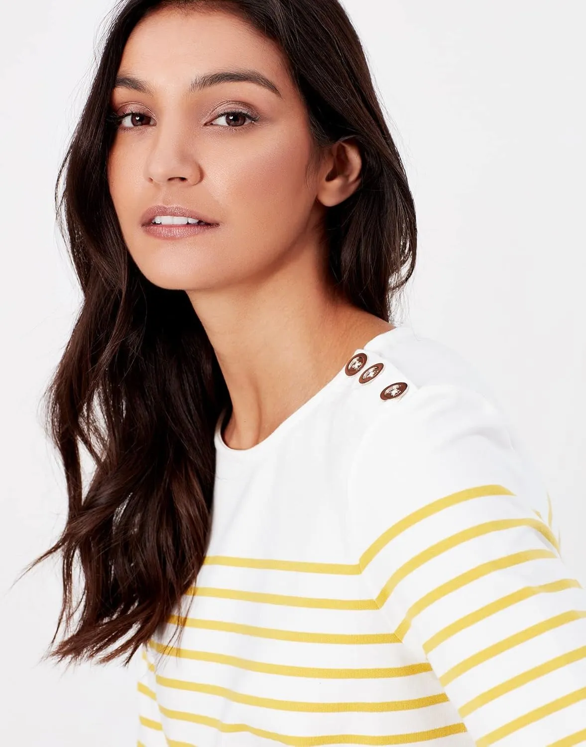 Joules Women's Seacombe Button Shoulder Breton Top