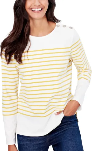 Joules Women's Seacombe Button Shoulder Breton Top
