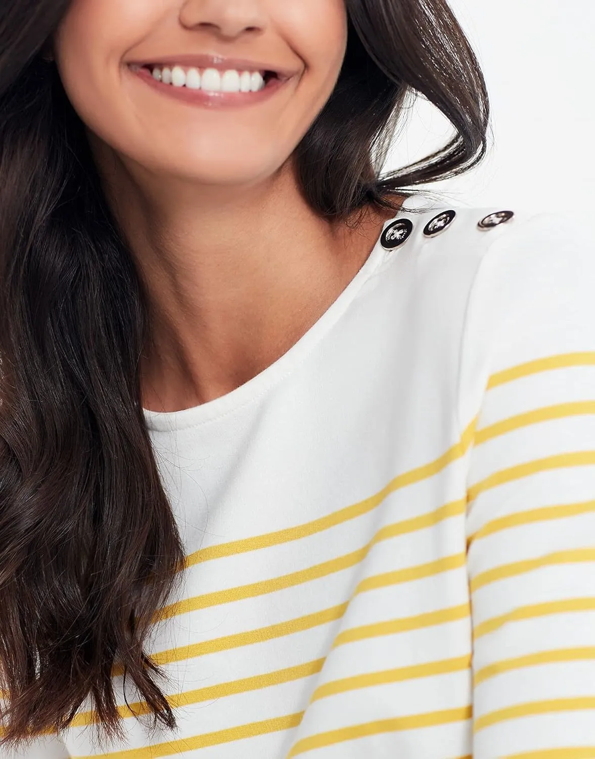 Joules Women's Seacombe Button Shoulder Breton Top