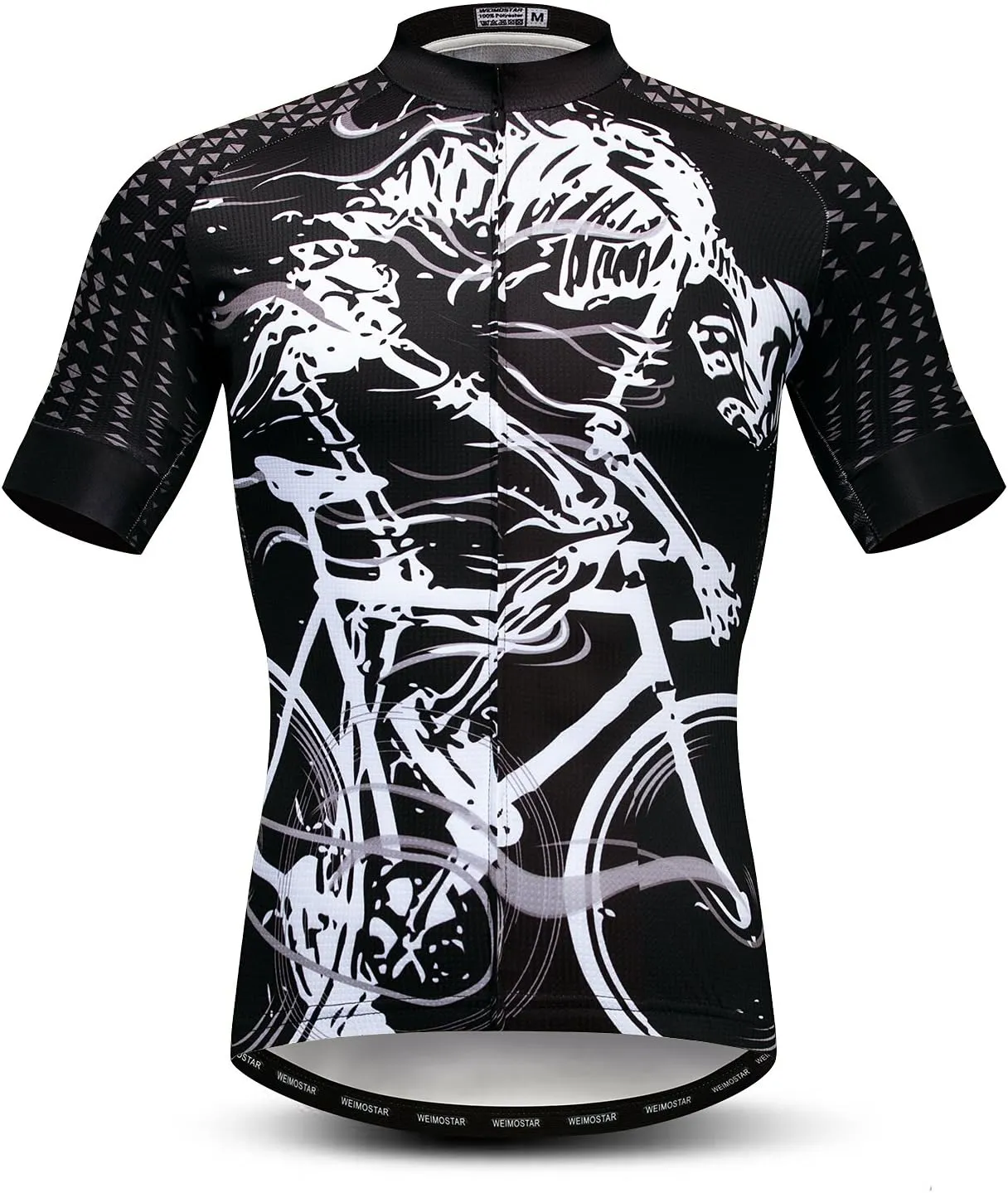 JPOJPO Men's Cycling Jersey Bicycle Short Sleeved Bicycle Jacket with Pockets