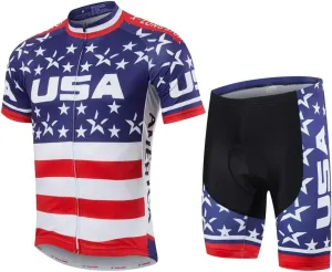 JPOJPO Men's Cycling Jersey Set,Bicycle Clothing Pro Team Short Sleeve MTB Bike Clothing Ropa Ciclismo,
