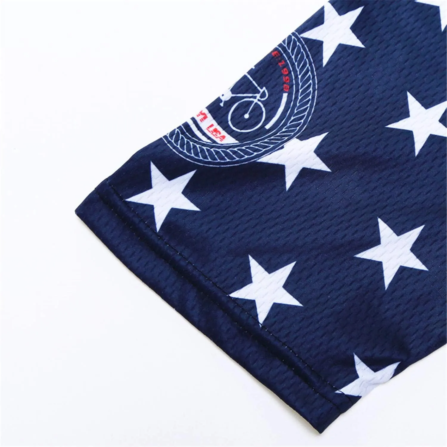 JPOJPO USA Cycling Jersey Men Short Sleeve Bike Shirts Biking Jersey Summer American Bicycle Tops with 3 Pockets Reflective