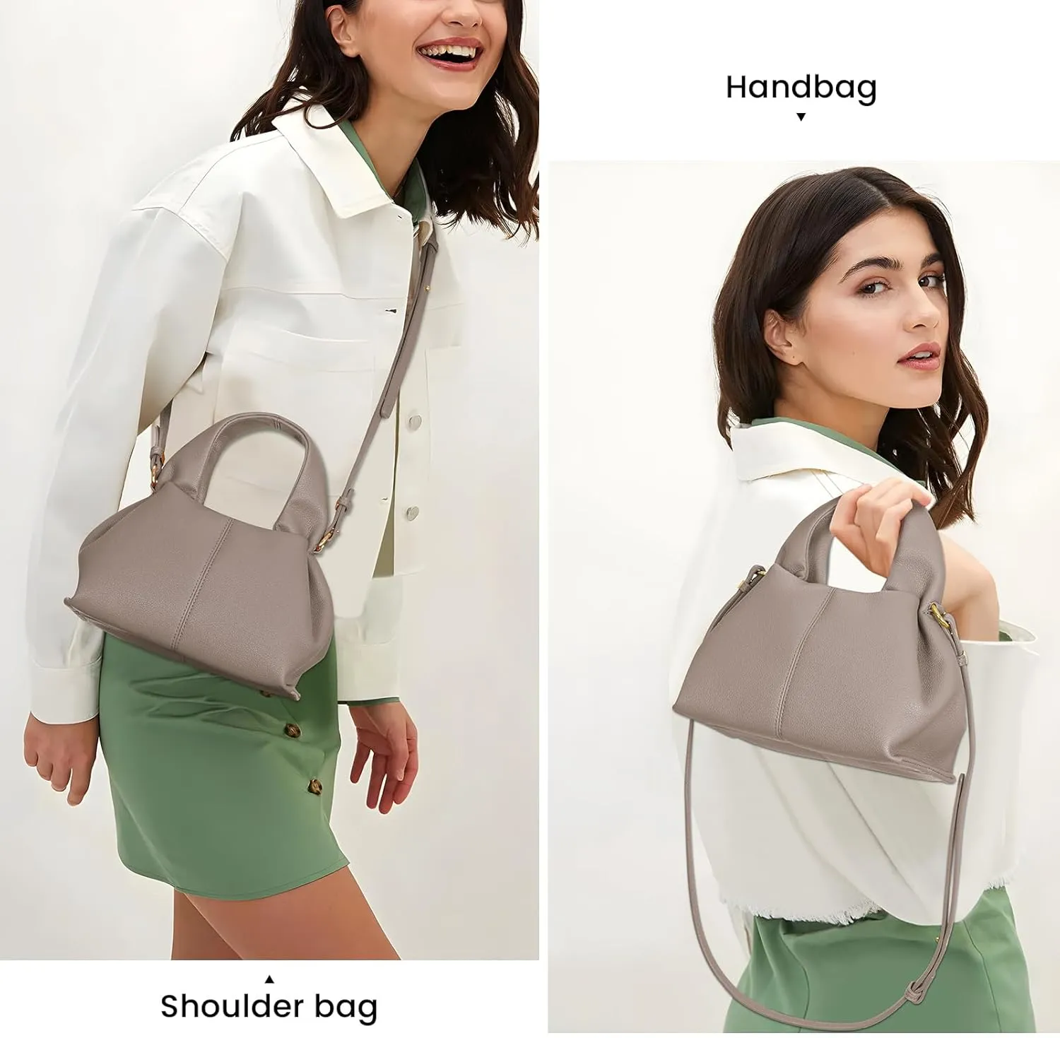 JQWYGB Cloud Pouch Dumpling Clutch Purse Women Tote Shoulder Retro Crossbody Bag with Removable Strap