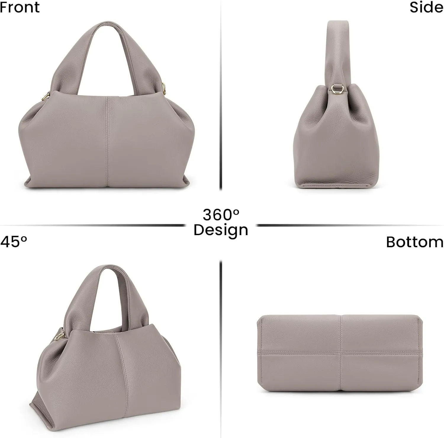 JQWYGB Cloud Pouch Dumpling Clutch Purse Women Tote Shoulder Retro Crossbody Bag with Removable Strap