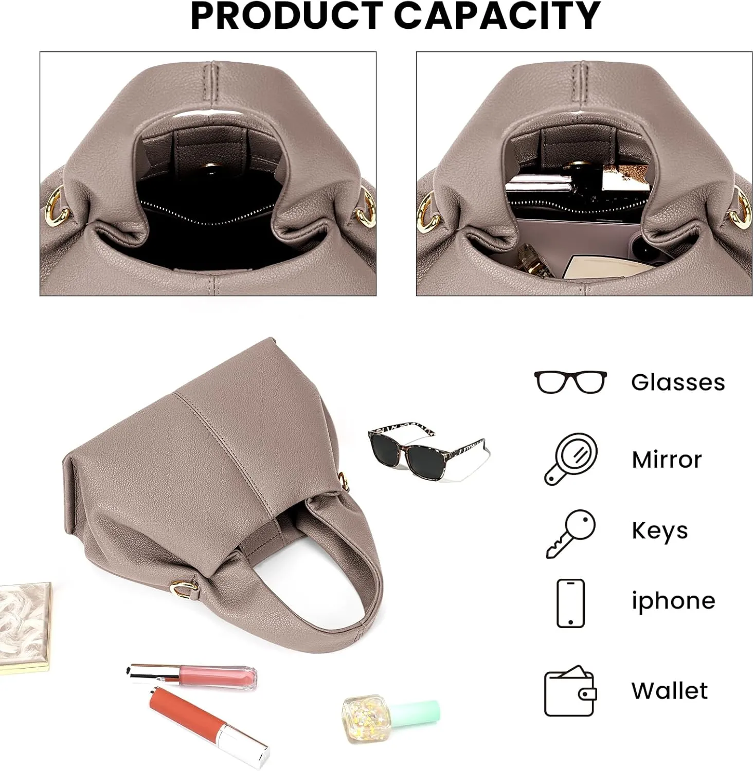 JQWYGB Cloud Pouch Dumpling Clutch Purse Women Tote Shoulder Retro Crossbody Bag with Removable Strap