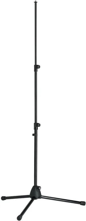 K&M König & Meyer 19900.500.55 Tripod Microphone Stand | Lightweight Base | Sturdy Folding Legs | Adjustable Height Clutch Up To 58” | Storage/Travel Compact Design | Pro Grade | German Made | Black