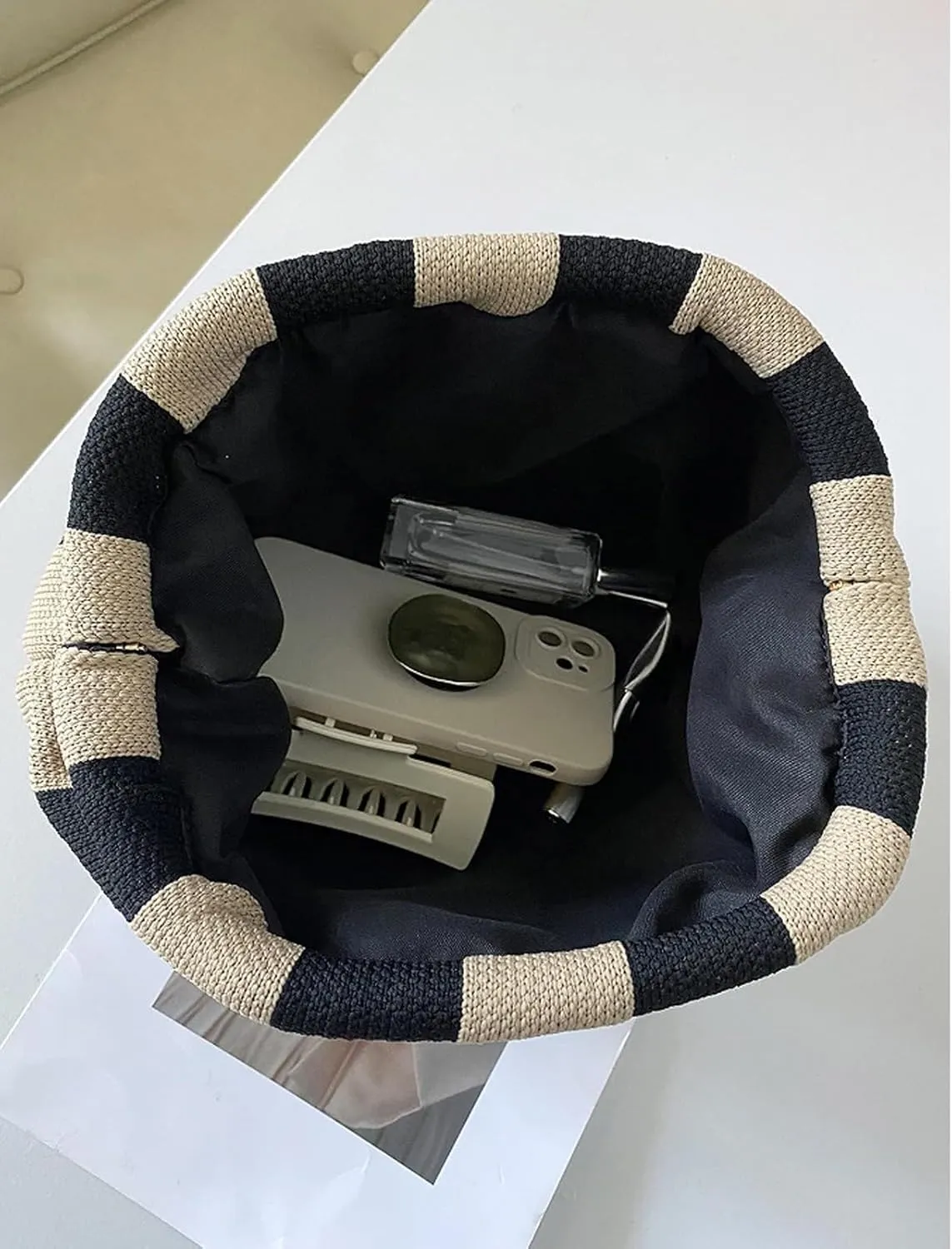 KARRESLY Summer Beach Clutch Purses for Women Woven Crochet Dumpling Handbags Small Purse