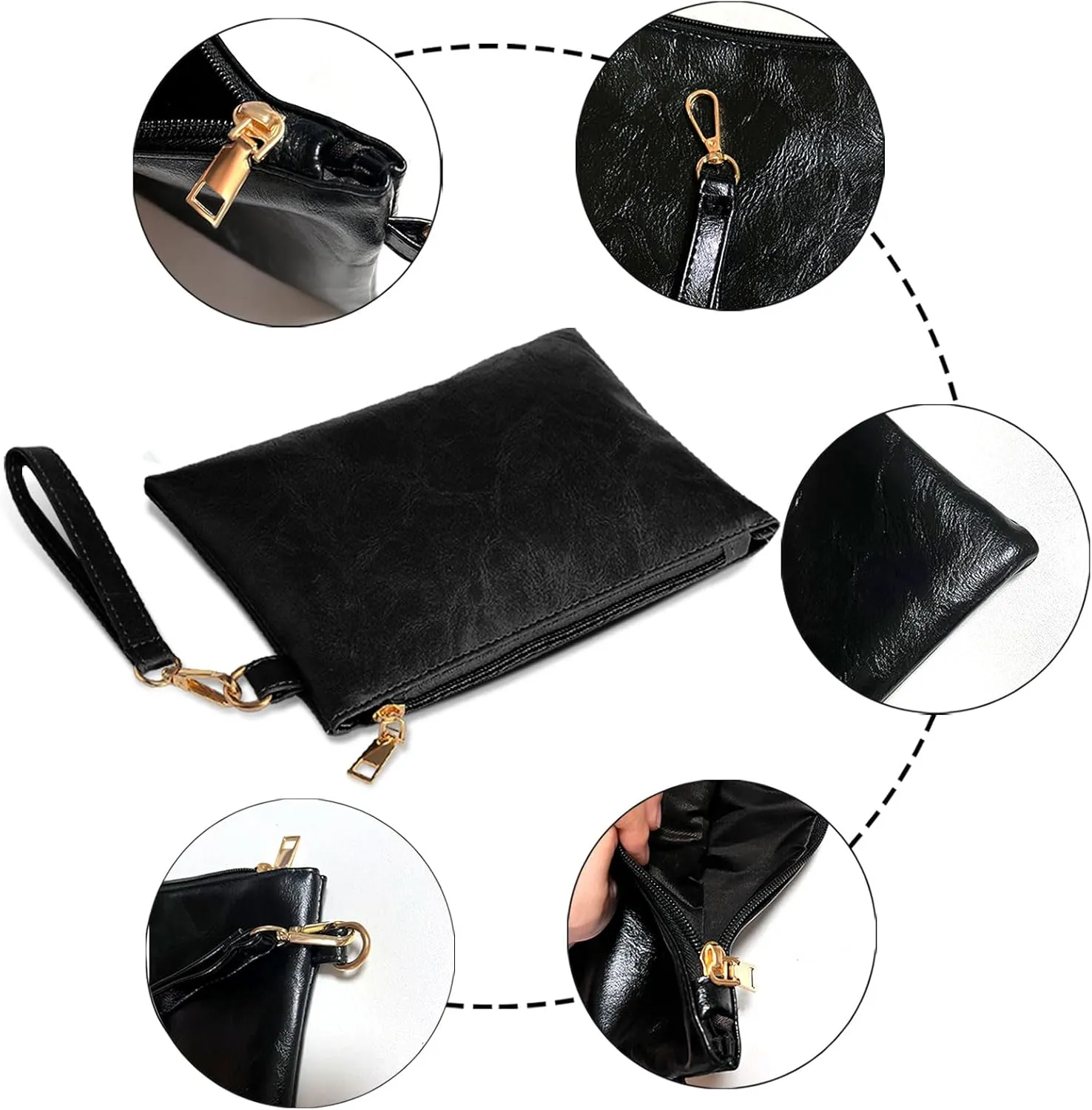 K.E.J. Women Wallet Wristlet Clutch Purses for Women Wristlet Handbags Small Wallet Purses Clutch Bag Ladies Christmas Gifts