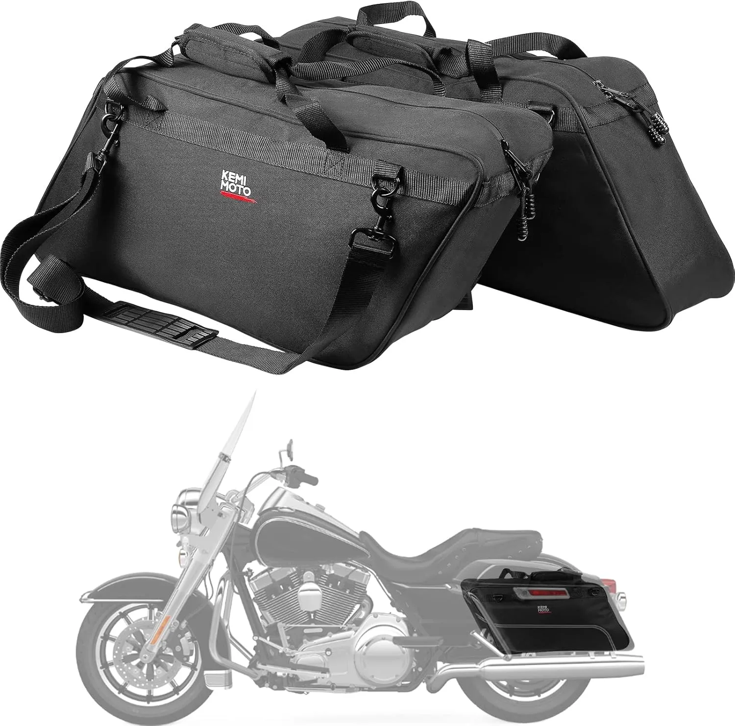 KEMIMOTO Street Glide Saddlebag Liners, 1 Pair of Motorcycle Hard Saddle Bag Inserts for Electra Glide Road King 1700 Royal Star