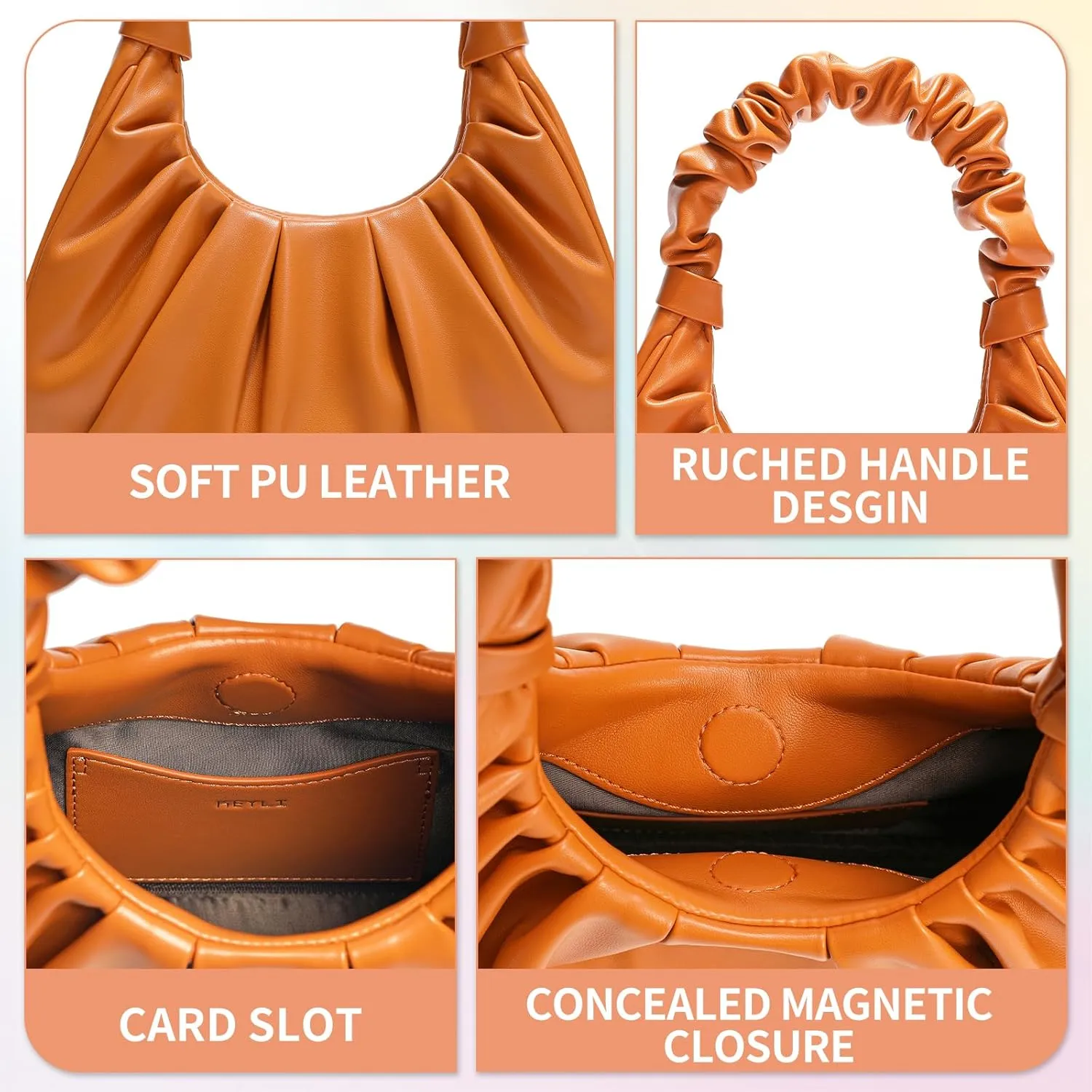 Keyli Mini Purses Cloud Design Handbags Cute Shoulder Bag for women Hobo Tote Purses Clutch with Magnetic Closure