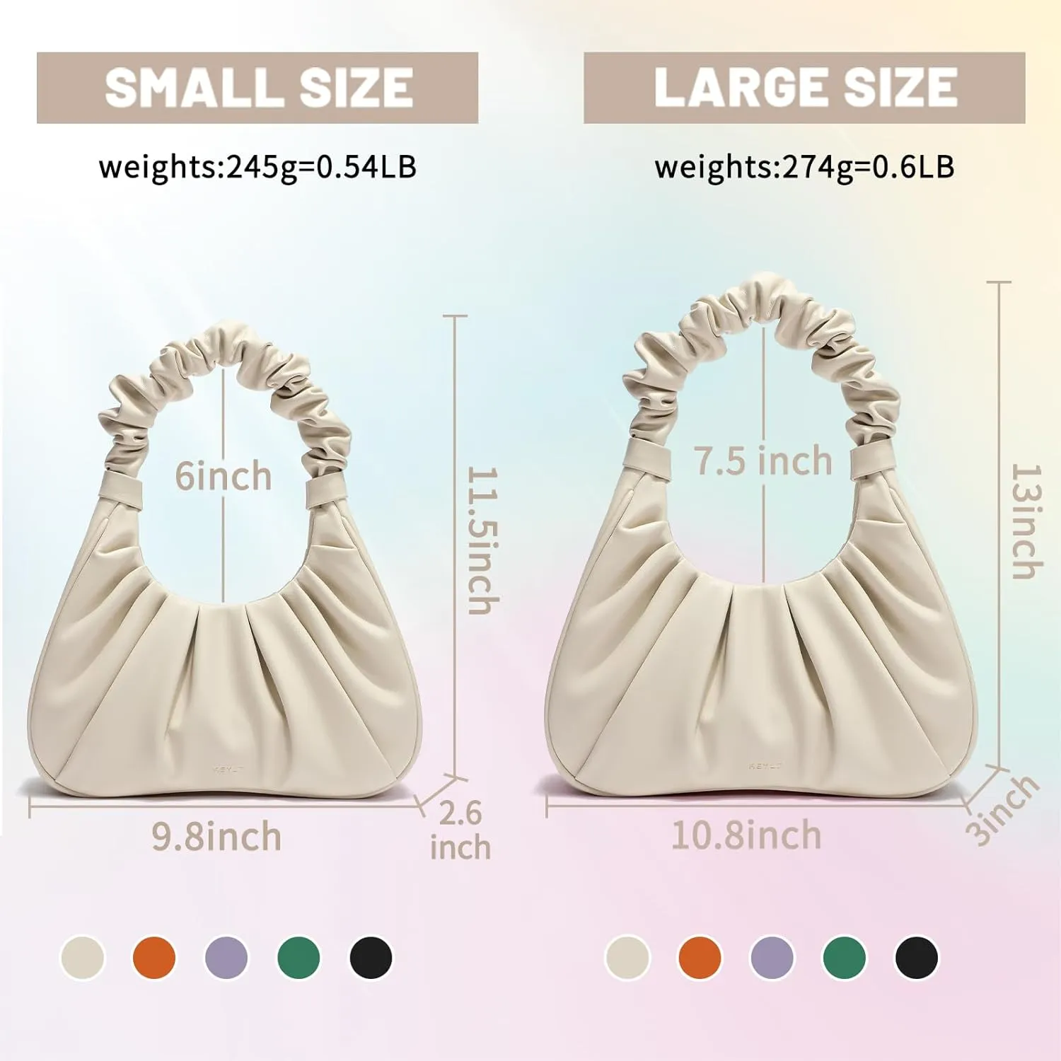 Keyli Mini Purses Cloud Design Handbags Cute Shoulder Bag for women Hobo Tote Purses Clutch with Magnetic Closure