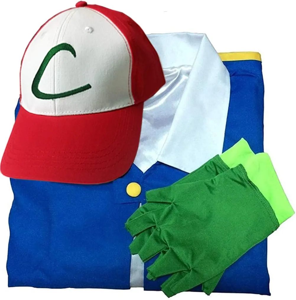 Kids Adult Costume Cosplay Jacket Gloves Hat Sets for Trainer Halloween shirt