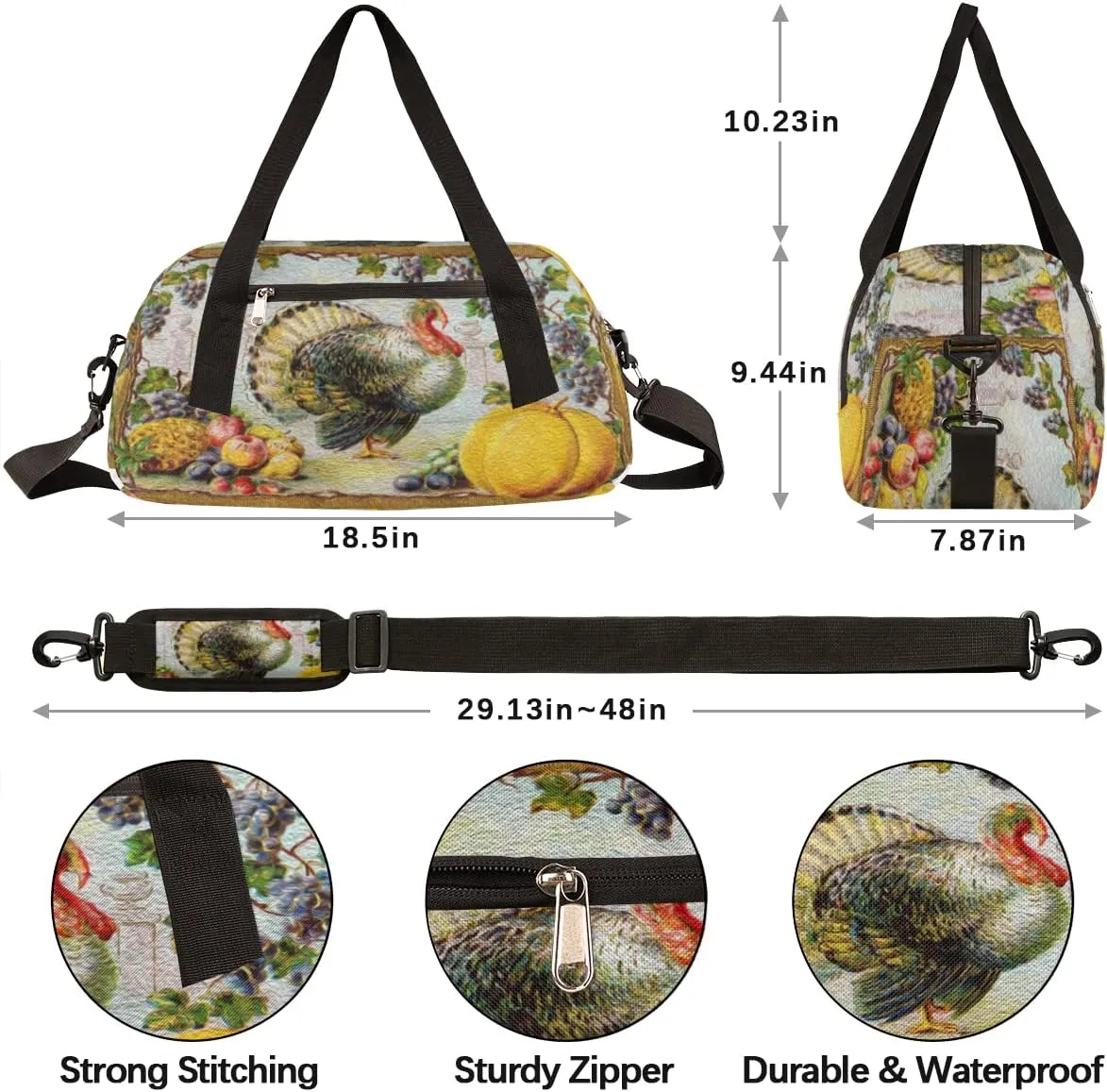 Kids Duffel Bag for Girls Boys Teen Dance Bag Overnight Small Duffel Bag Carry On Weekend Sports Gym Travel Bag, Multicolor 5