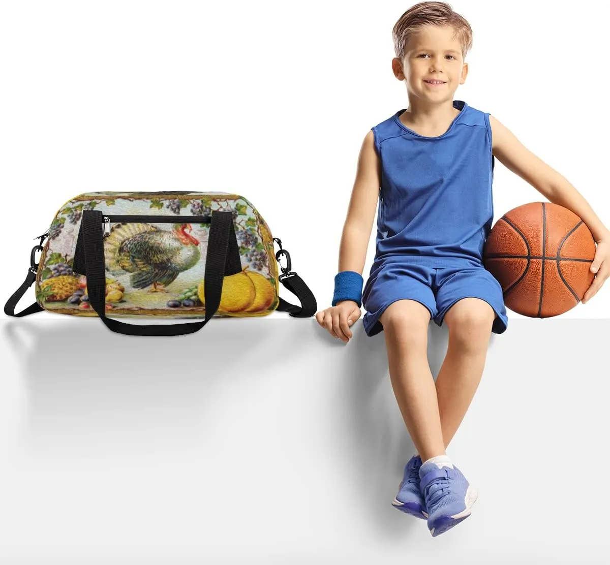 Kids Duffel Bag for Girls Boys Teen Dance Bag Overnight Small Duffel Bag Carry On Weekend Sports Gym Travel Bag, Multicolor 5