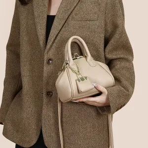 Kiss Lock Purse and Handbags - Vintage Crossbody Bag Kisslock Shoulder Bags for Women Design Clutch Purses
