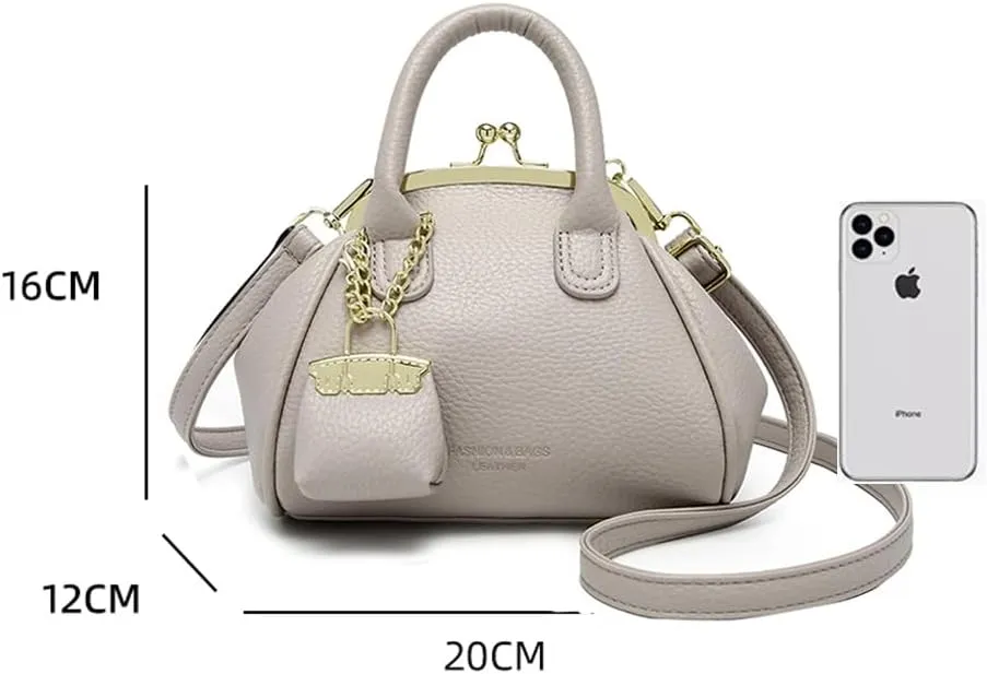 Kiss Lock Purse and Handbags - Vintage Crossbody Bag Kisslock Shoulder Bags for Women Design Clutch Purses