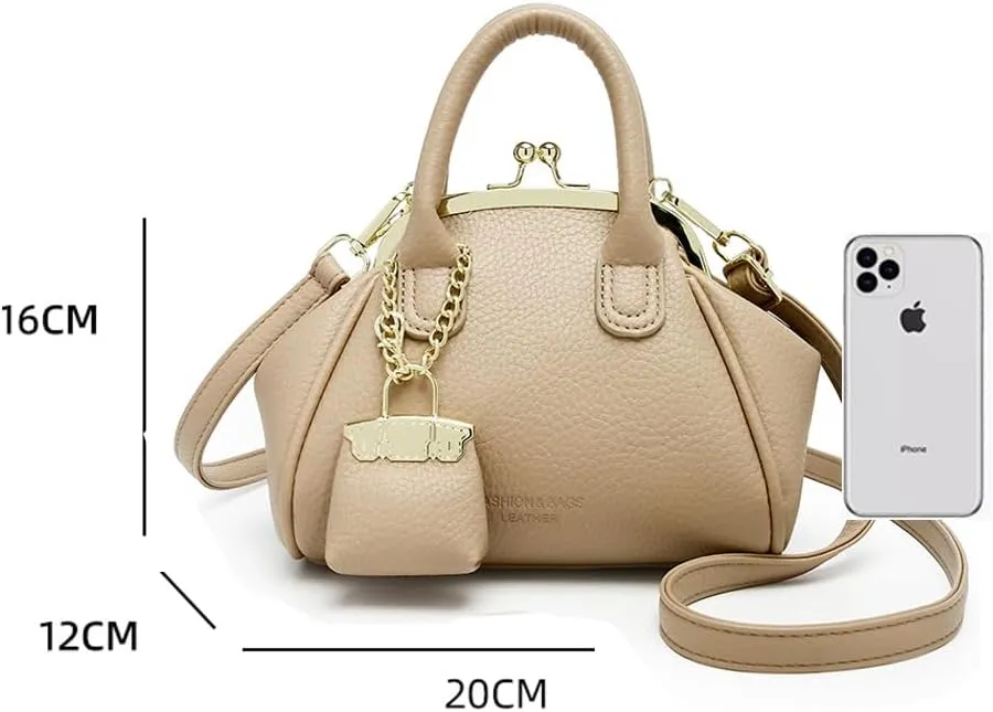 Kiss Lock Purse and Handbags - Vintage Crossbody Bag Kisslock Shoulder Bags for Women Design Clutch Purses