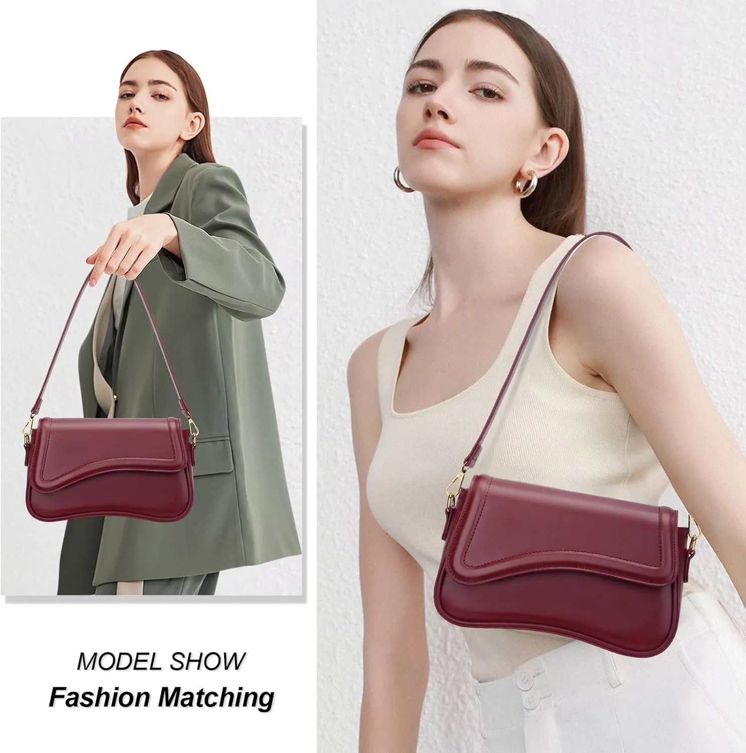 KKXIU Shoulder Bag for Women Small Clutch Purses Cute Hobo Handbag Trendy Underarm Bag