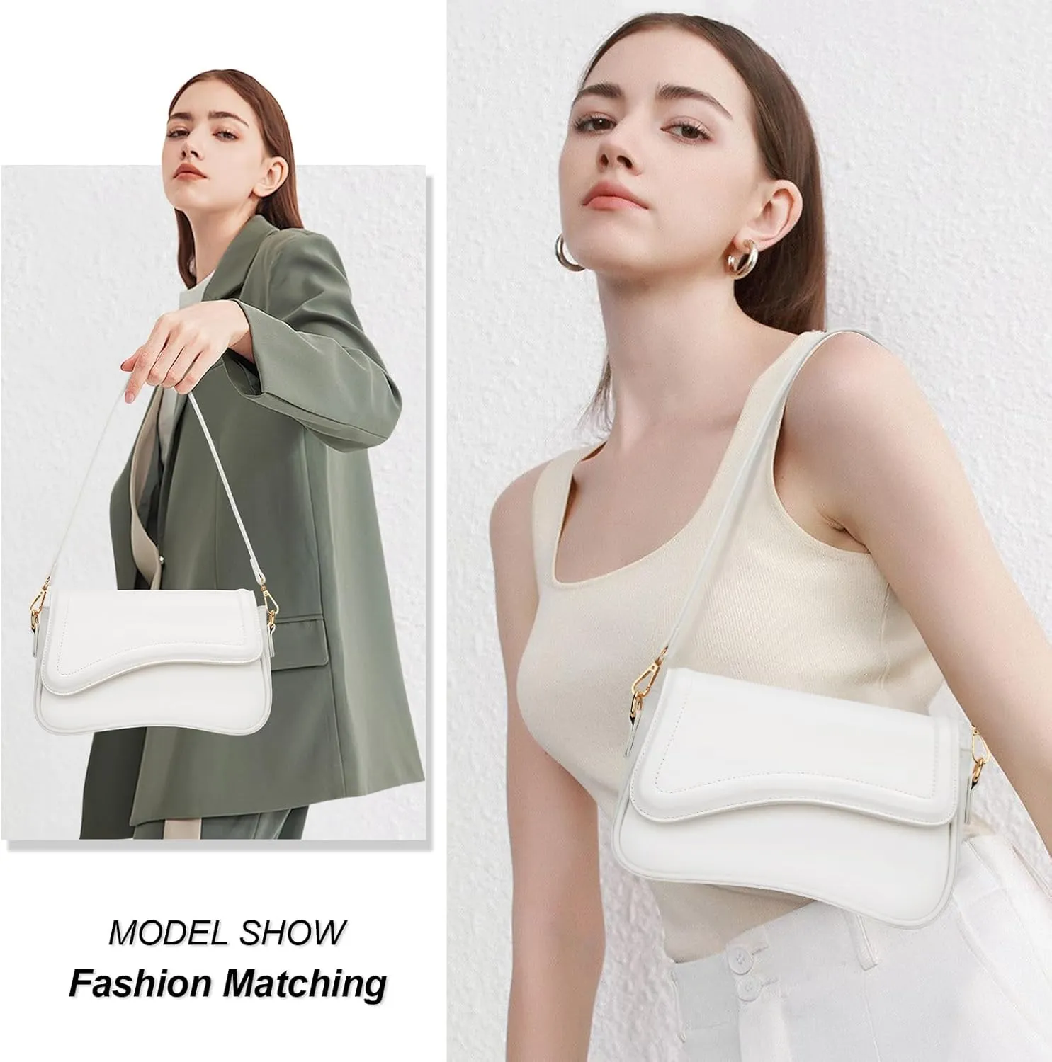 KKXIU Shoulder Bag for Women Small Clutch Purses Cute Hobo Handbag Trendy Underarm Bag