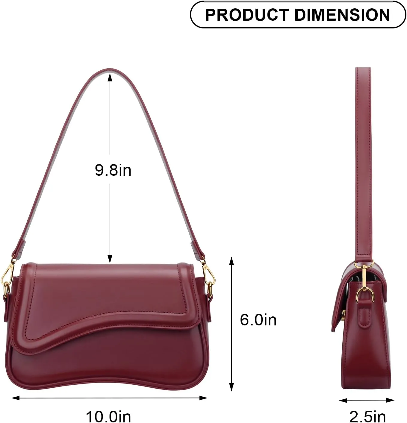 KKXIU Shoulder Bag for Women Small Clutch Purses Cute Hobo Handbag Trendy Underarm Bag