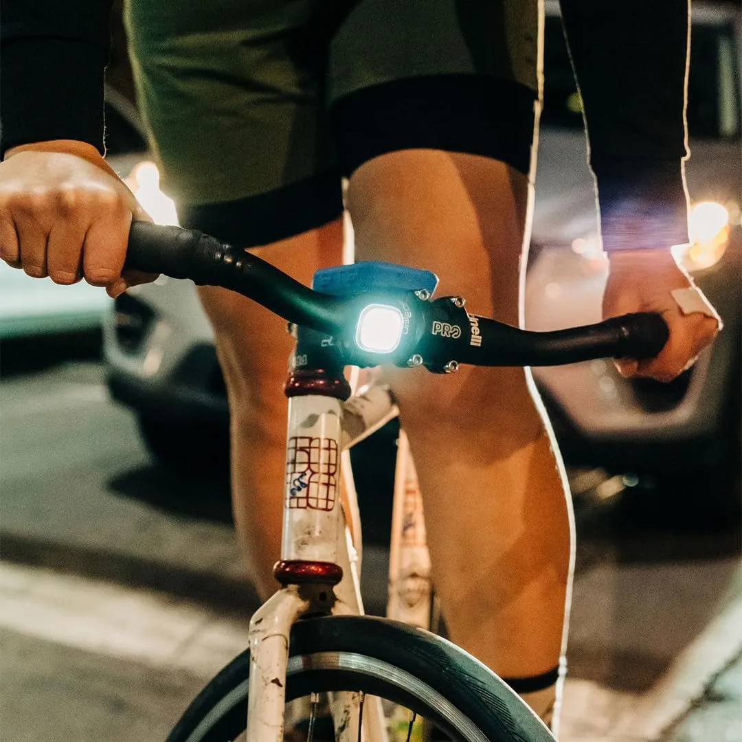 Knog Blinder Mini Bike Light - Bright 50 Lumen Bike Headlight with COB LED, USB Rechargeable, 8 Flash Modes, Ultralight 17g, IP67 Waterproof, 300m Visibility