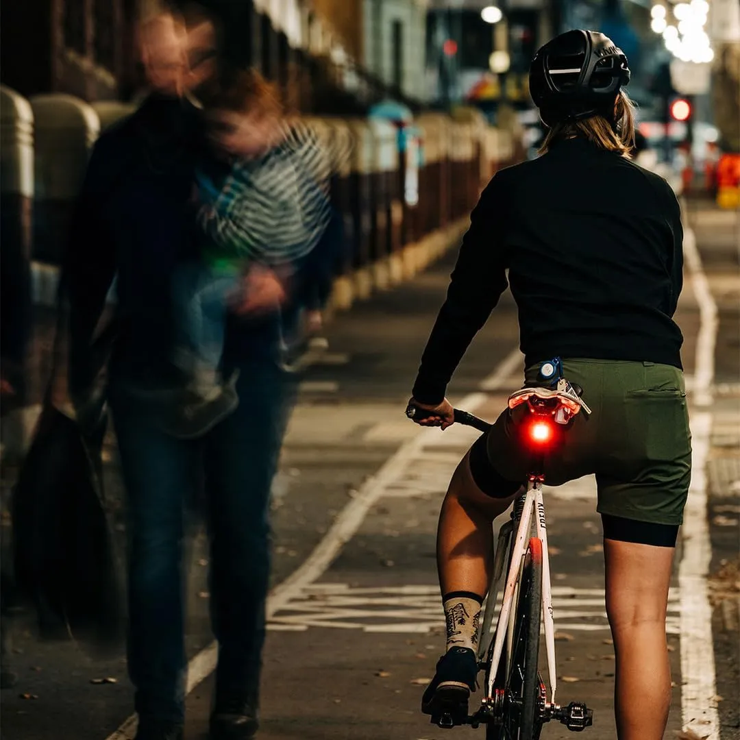 Knog Blinder Mini Rear Bike Light - Compact USB Rechargeable Bike Tail Light, 30 Lumen COB LED, 8 Flash Modes, Ultralight 17g, IP67 Waterproof, 300m Visibility, 30-Hour Runtime