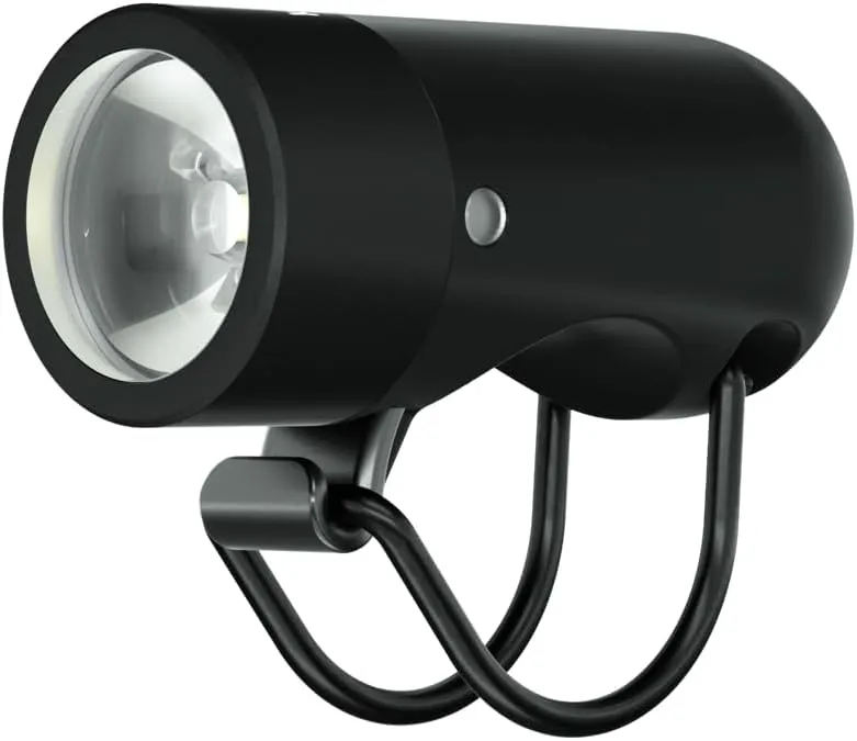 Knog Plug USB Rechargeable Bike Light - 250 Lumen Bike Headlight with Low Battery Indicator, Side Visibility, IP67 Waterproof, 5 Modes & Up to 240  Hours Runtime