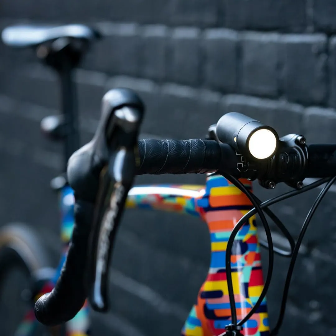 Knog Plug USB Rechargeable Bike Light - 250 Lumen Bike Headlight with Low Battery Indicator, Side Visibility, IP67 Waterproof, 5 Modes & Up to 240  Hours Runtime
