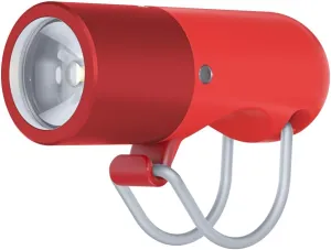Knog Plugger USB Rechargeable Bike Light - 350 Lumen Bike Headlight with Robust Design, IP67 Waterproof, Low Battery Indicator, Side Visibility Cutouts, Post-Box Red