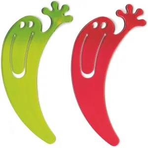 Koziol "Jimmy Bookmark, Transparent Olive Green/Red