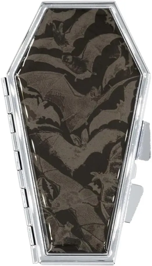 kreepsville 666 Realistic Flying Bat Coffin Compact Mirror Gothic Makeup Horror