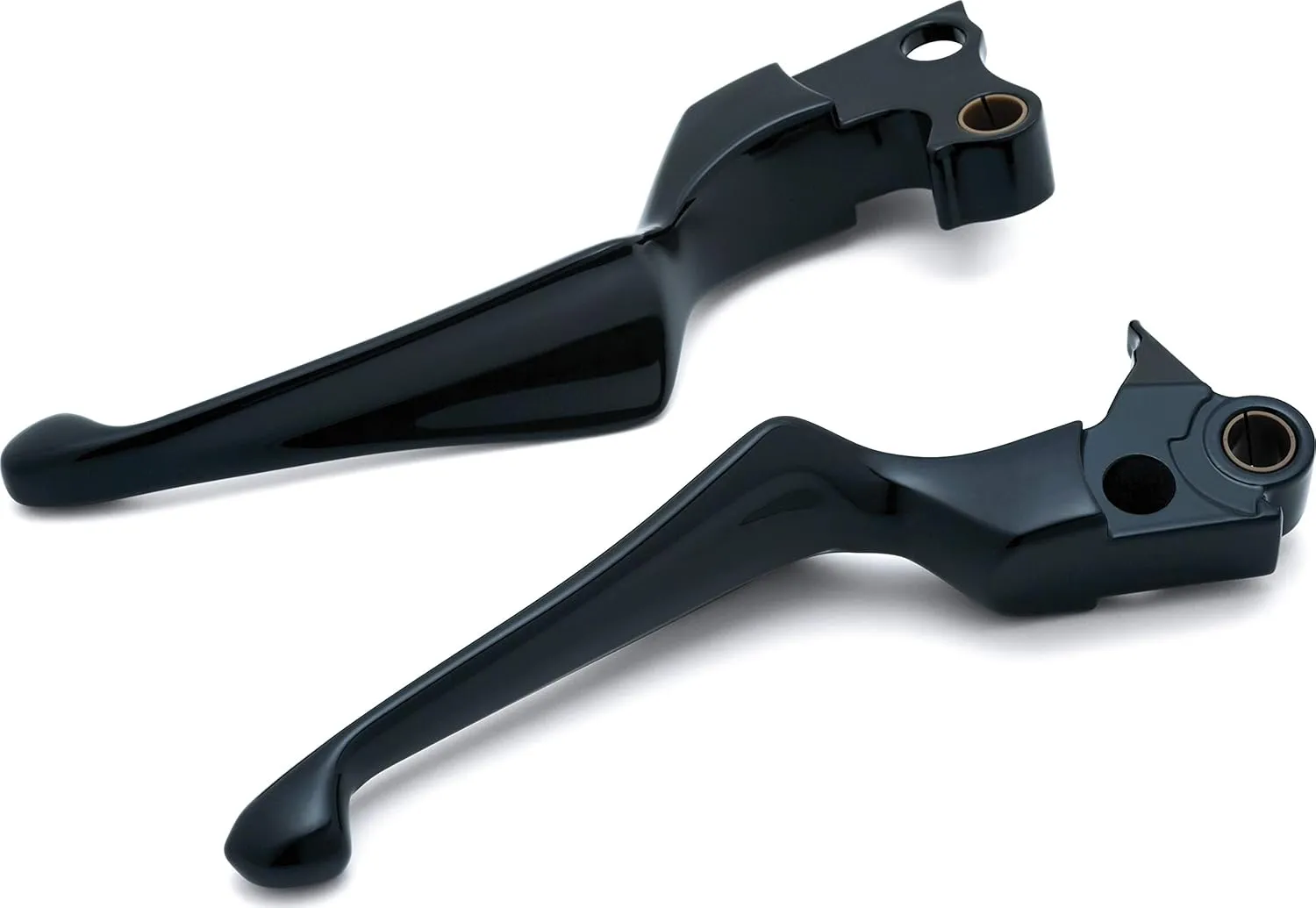 Kuryakyn 1847 Motorcycle Handlebar Accessory: Boss Blades Clutch and Brake Trigger Levers for 1996-2017 Harley-Davidson Motorcycles with Cable Clutch, Gloss Black, 1 Pair