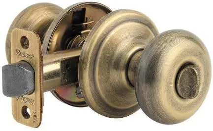 Kwikset Juno CP730J-5 Privacy Door Knob Antique Brass