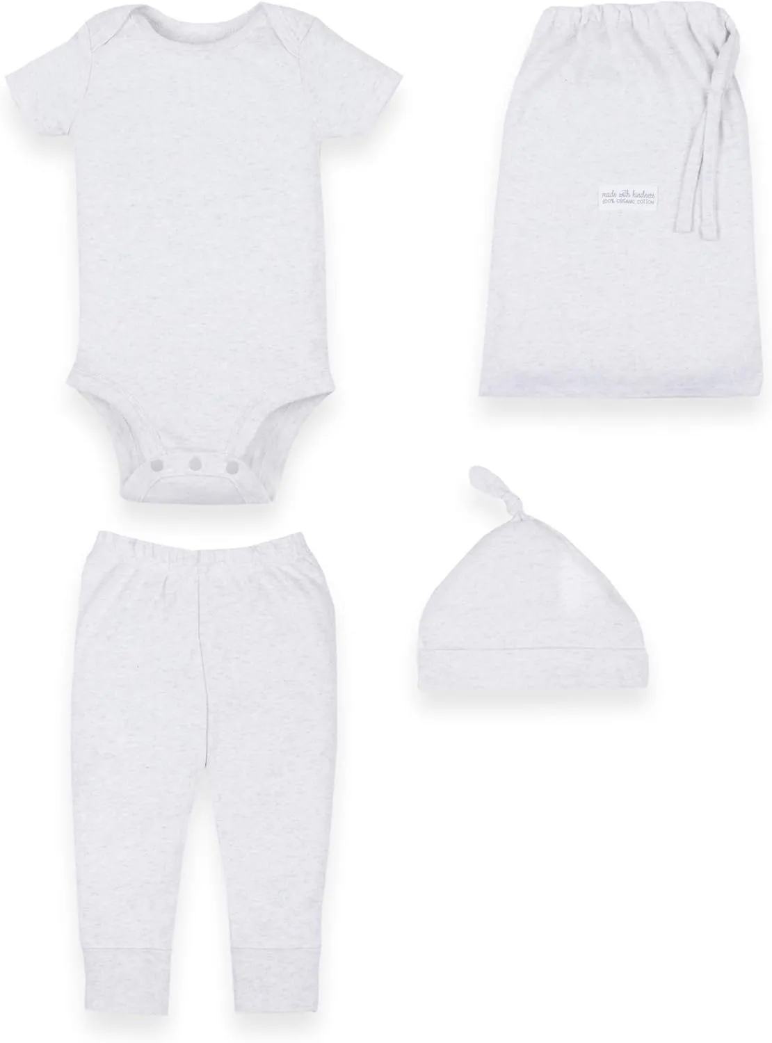 LAMAZE Baby Organic Cotton Bodysuit, Pants & Hat Gift Set W/Bag, 3 Piece