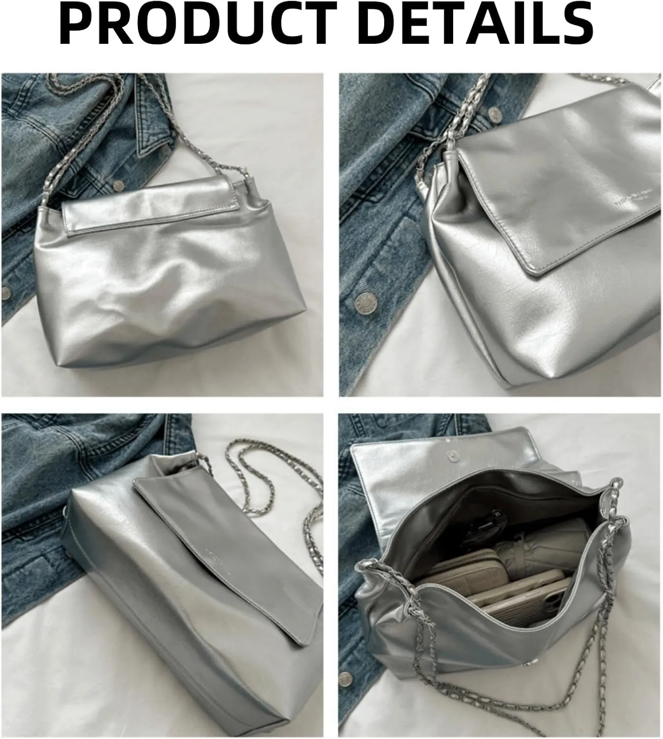 Large Crossbody Bags for Women, Tote Bag for Women Womens Shoulder Bags Chain Purse Designer Handbags for Women