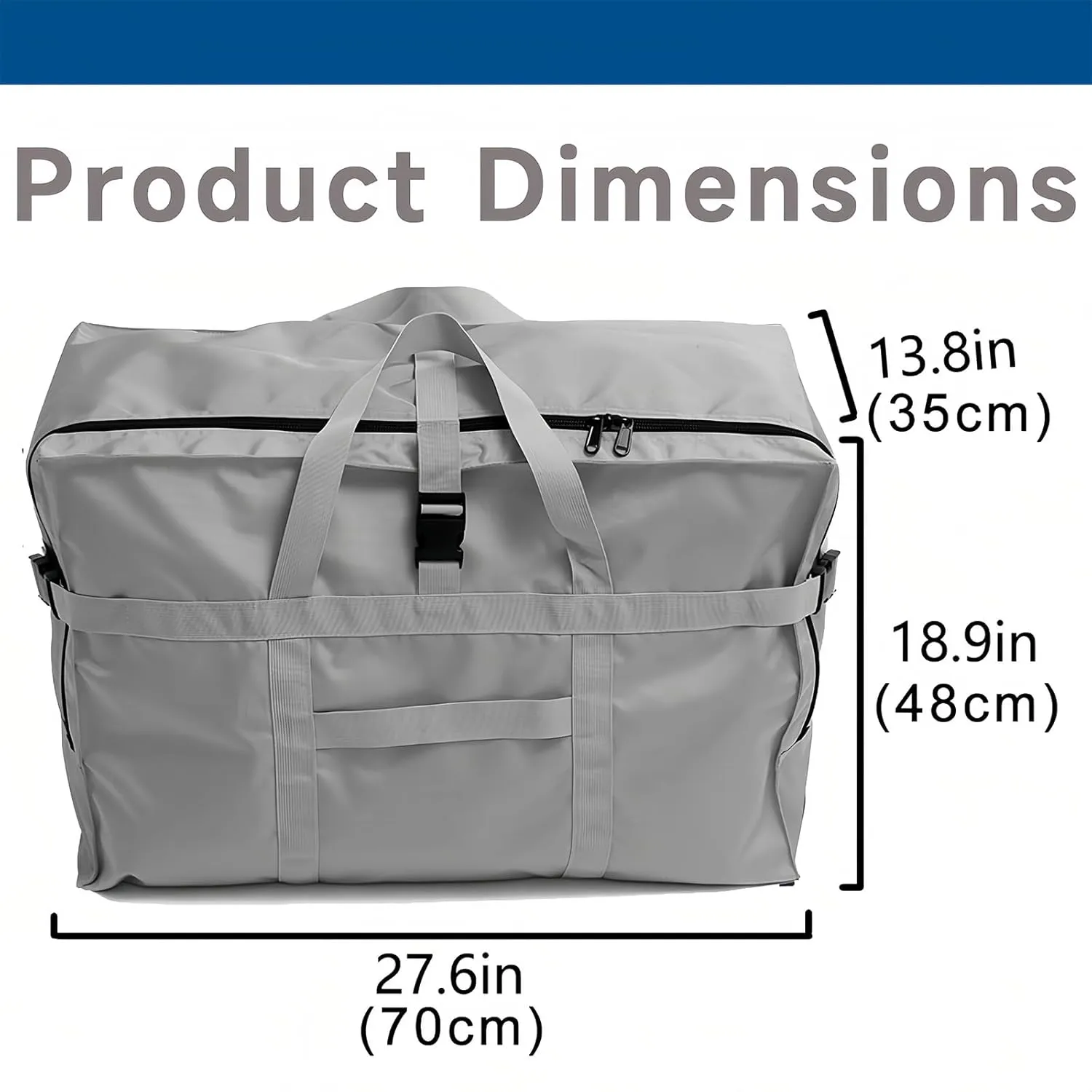 Large Duffel Bag, Waterproof Carry on Weekend Overnight Storage Bag over Luggage for Airline, Travel, Camping, Moving