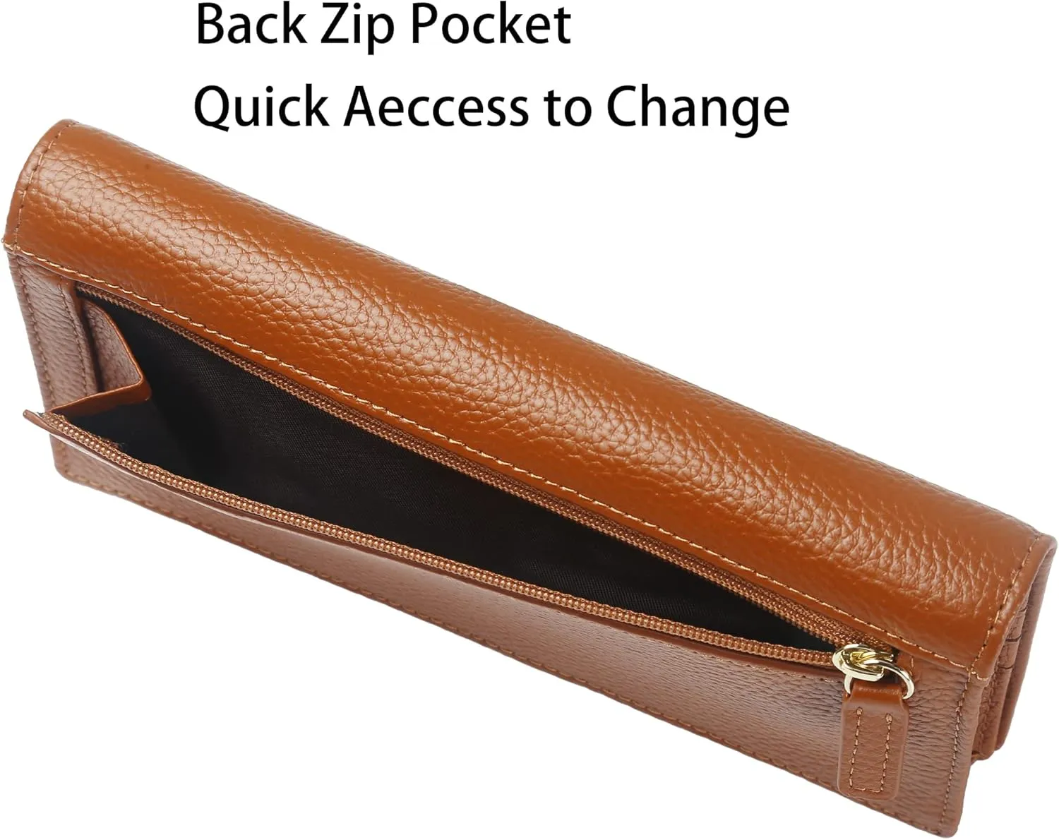 Lavemi Ultra Slim Thin Leather Women Wallet RFID Blocking Credit Card Holder Bifold Long Ladies Billfold