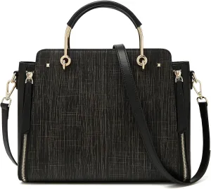 Leather Handbags for Women, Ladies Top Handle Bags with Adjustable Shoulder Strap