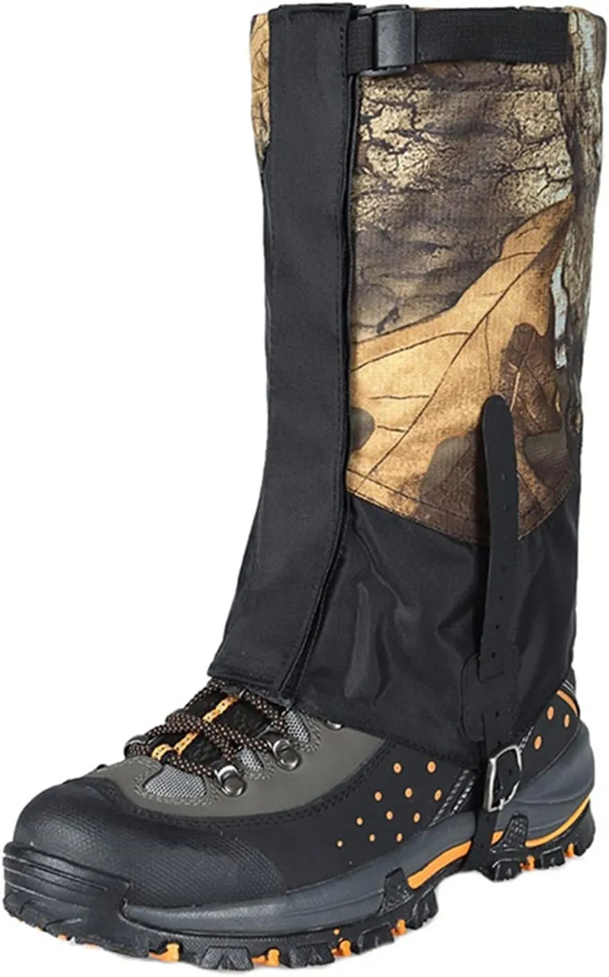 Leg Gaiters, Camouflage, Breathable, Waterproof, Snake-Proof Hiking Boots, Suitable for Hiking and Desert Jungle Camping Snow Boots Leggings (Color : A, Size : One Size)
