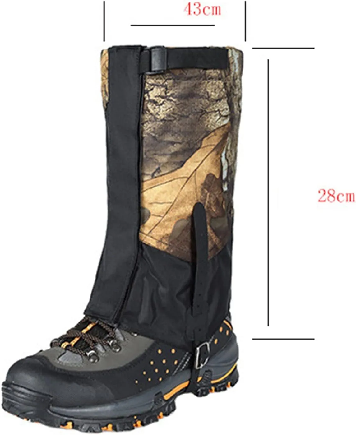Leg Gaiters, Camouflage, Breathable, Waterproof, Snake-Proof Hiking Boots, Suitable for Hiking and Desert Jungle Camping Snow Boots Leggings (Color : A, Size : One Size)