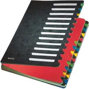 Leitz 59140095 A4 Colour Desk Organiser, 24 Dividers, Black