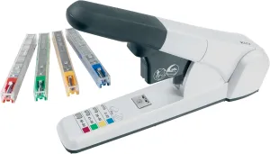 Leitz Heavy Duty Stapler, 80 Sheet Capacity, Ergonomic Metal Body, Includes Staples, 55510084 - Silver